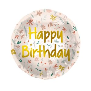Folijski balon Happy Birthday, 45 cm