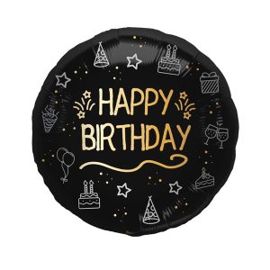 Folijski balon Happy Birthday, 45cm