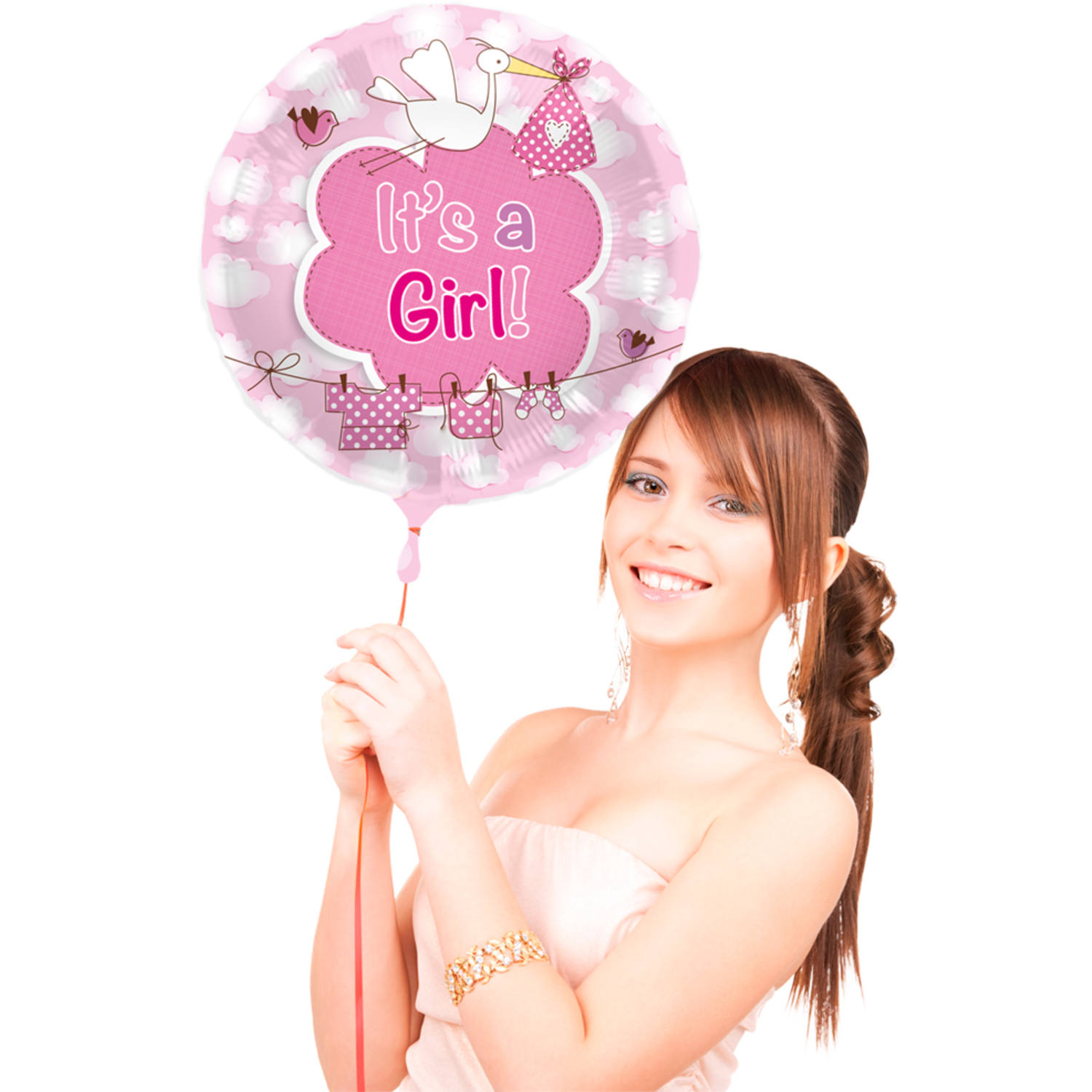 Folijski balon It's a Girl, 43 cm - Slika 2