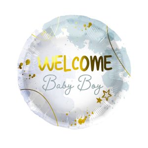 Folijski balon Welcome Baby Boy, 45 cm