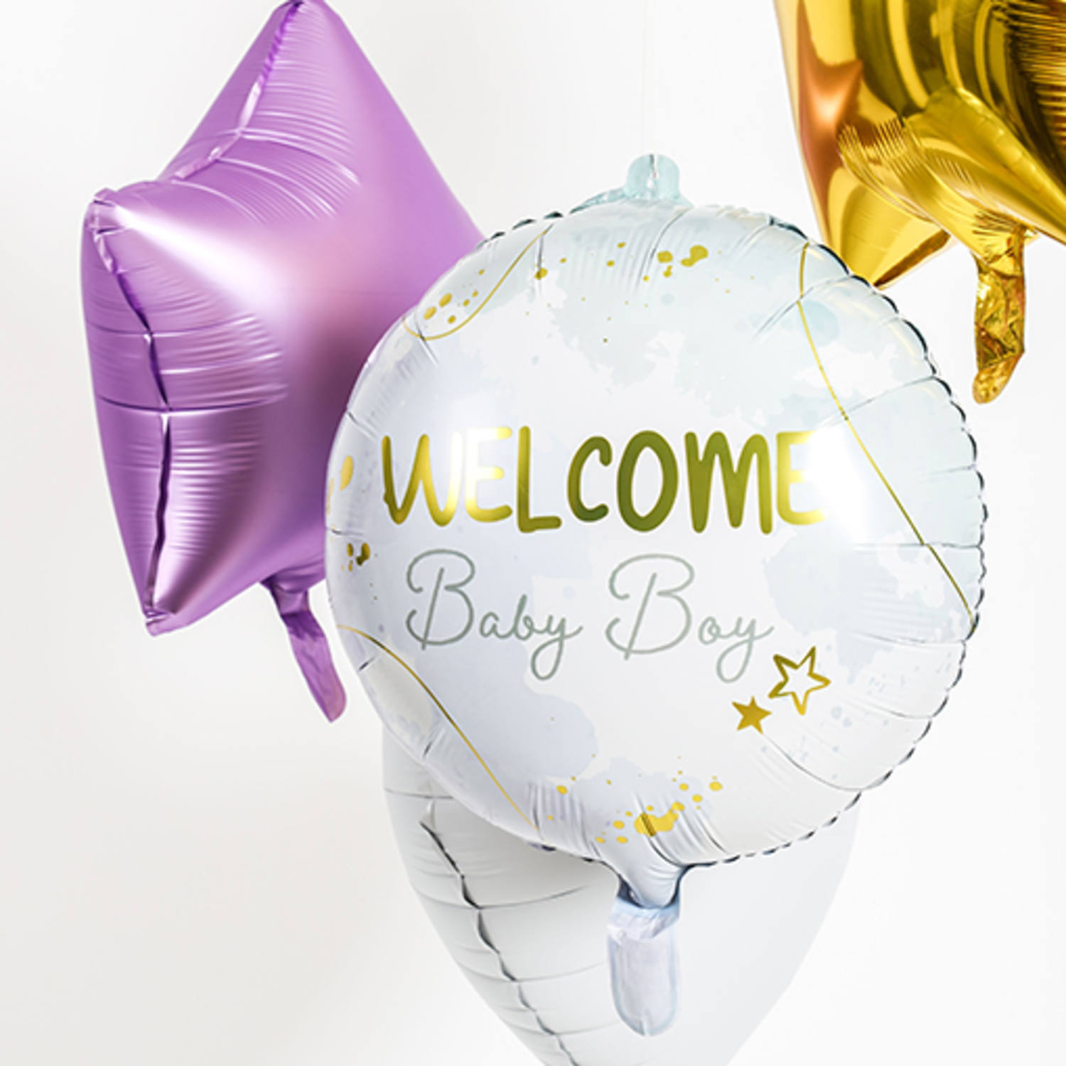 Folijski balon Welcome Baby Boy, 45 cm - Slika 2
