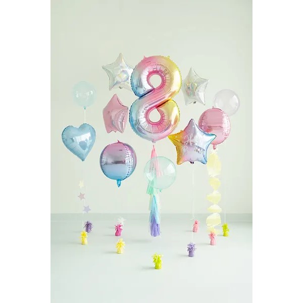 Folijski baloni brojevi 0-9, iridescent, 86 cm - Slika 16