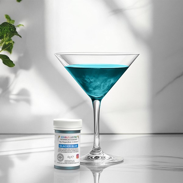 Sugarflair jestive šljokice, plave, Glacier Blue, 4 g - Slika 2