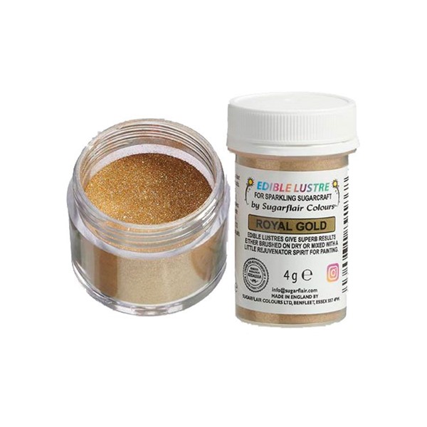 Sugarflair jestive šljokice, zlatne, Royal Gold, 4 g