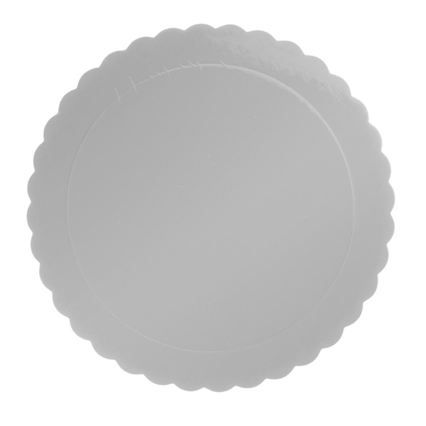 Kartonski podmetač za torte srebrni, 20-35 cm