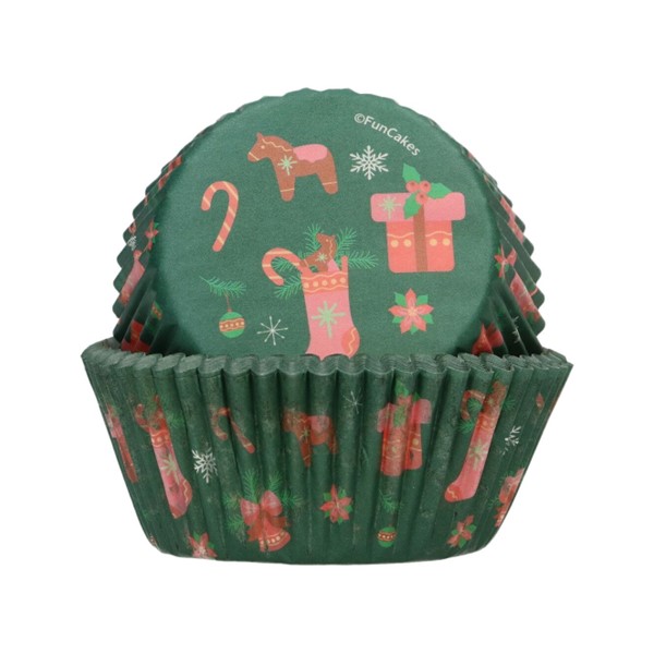 Papirnate košarice za muffine božićni mix, 48 kom