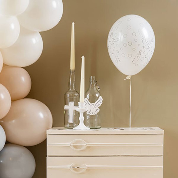 Lateks balon golubica i križ 30 cm, 8 kom - Slika 2