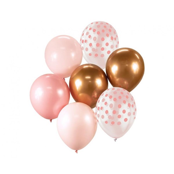 Lateks balonski buket Copper Pink