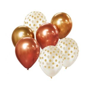 Lateks balonski buket Copper Gold