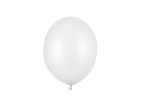 Metallic balon 23 cm, bijeli, Pure White, 100 kom