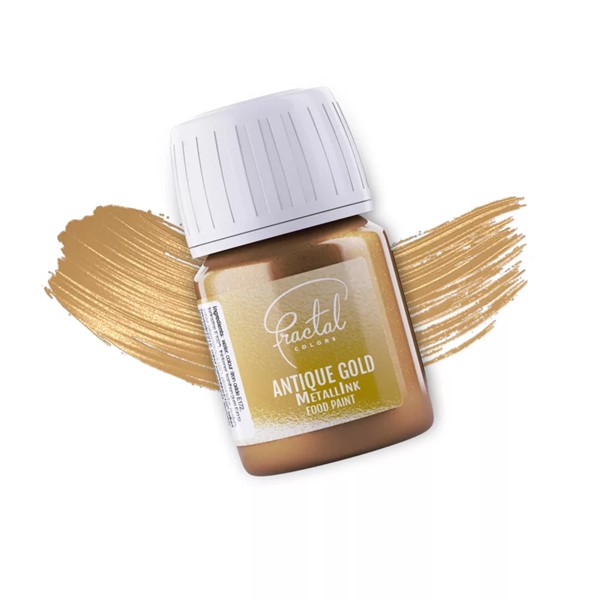 Metalik boja za kolače, Antique Gold, 30 ml