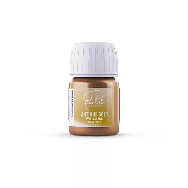 Metalik boja za kolače, Antique Gold, 30 ml - Slika 3