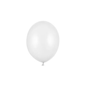 Metallic balon 27 cm, bijeli, Pure White, 50 kom