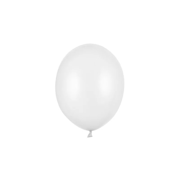 Metallic balon 27 cm, bijeli, Pure White, 50 kom