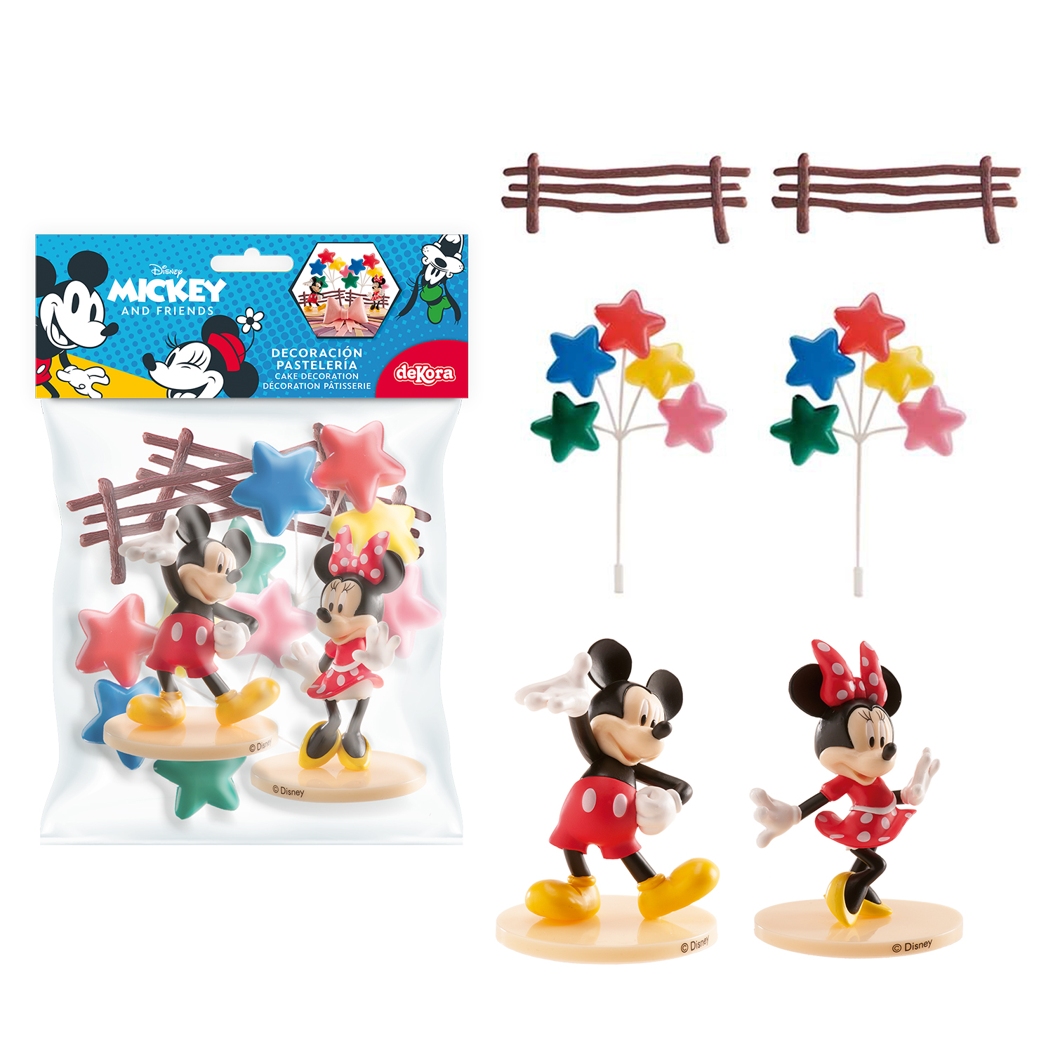 Mickey & Minnie Mouse, set ukrasa za tortu - Slika 3