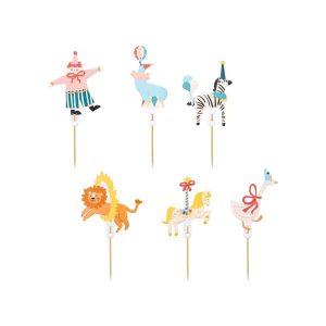 Kartonski topperi, cirkus, 6 kom
