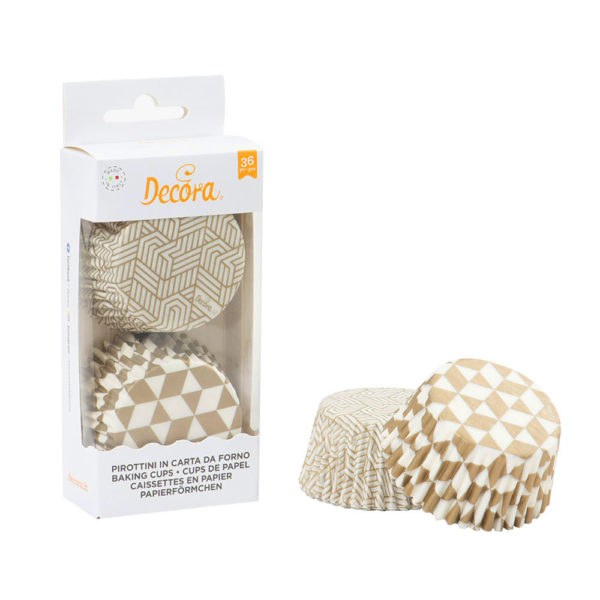 Papirnate košarice za muffine Geometric, 36 kom