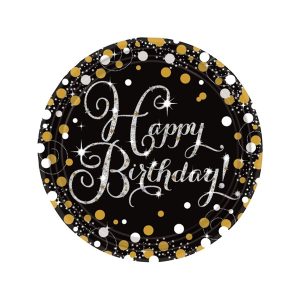 Party tanjur Happy Birthday, 23 cm