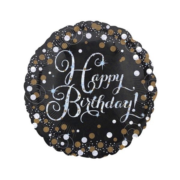 Folijski balon Happy Birthday, 45 cm