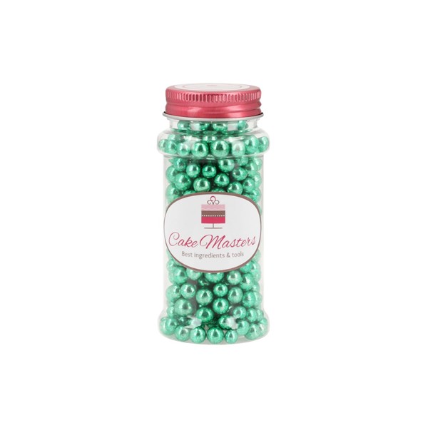 Šećerne perlice, metalik zelene, 80 g