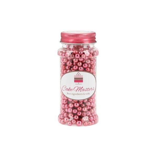 Šećerne perlice, metalik roza, 80 g
